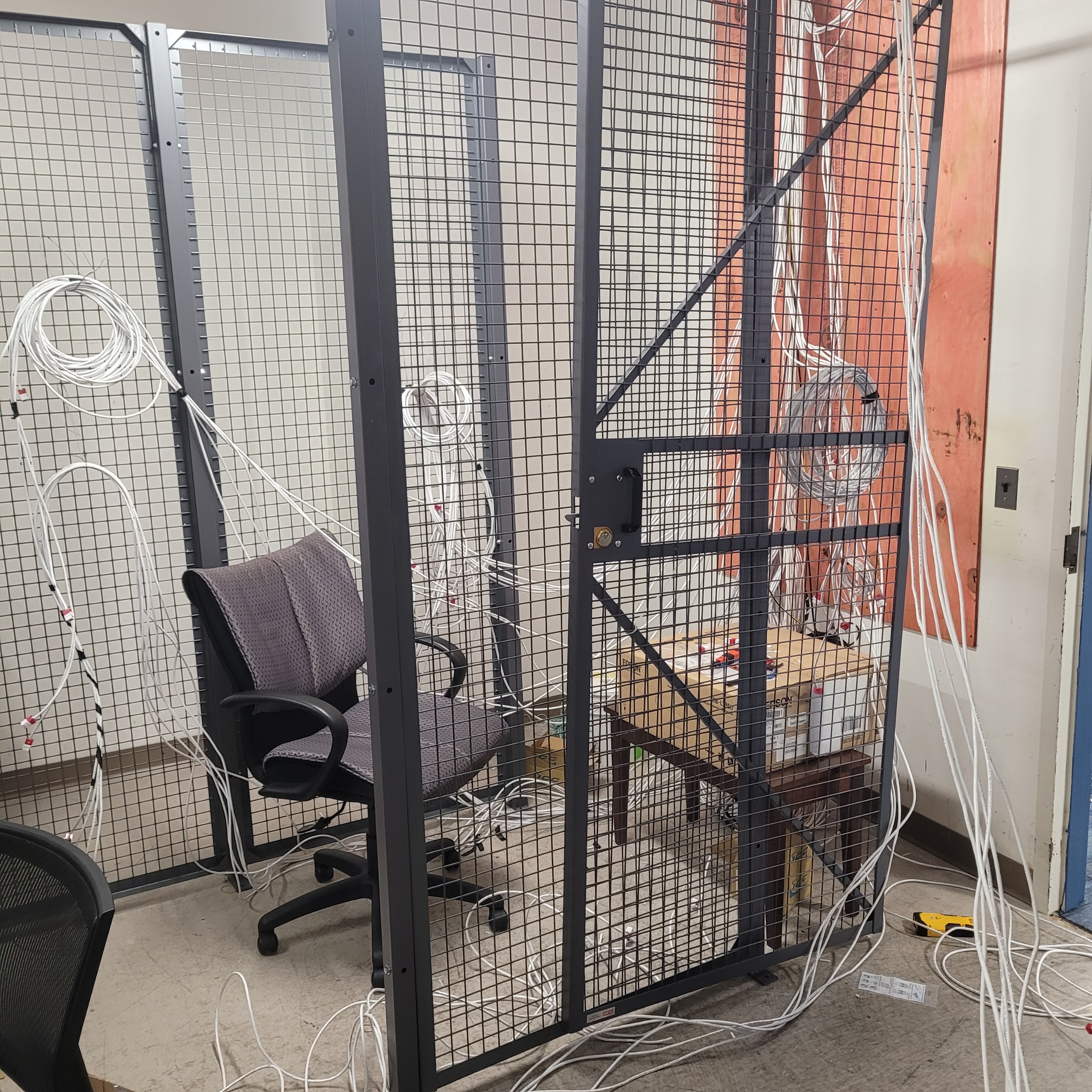Network security infrastructure - server and network equipment cage build